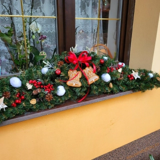  Girlanda zelená 120cm   - staročeská se zvonky 