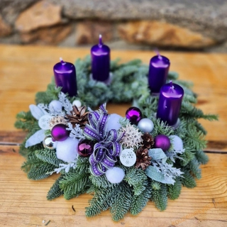  Adventní Chvojový Nobilis 33cm  - fialový