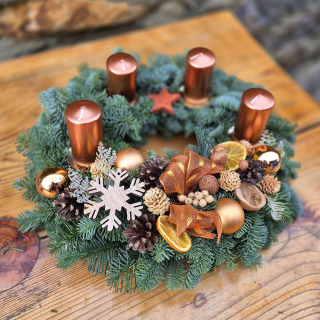  Adventní Chvojový Nobilis 33cm  - měděný