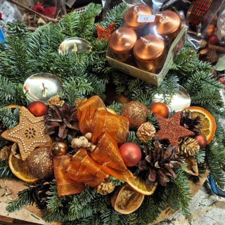 REZERVACE  Adventní Chvojový Nobilis 33cm  - měděný